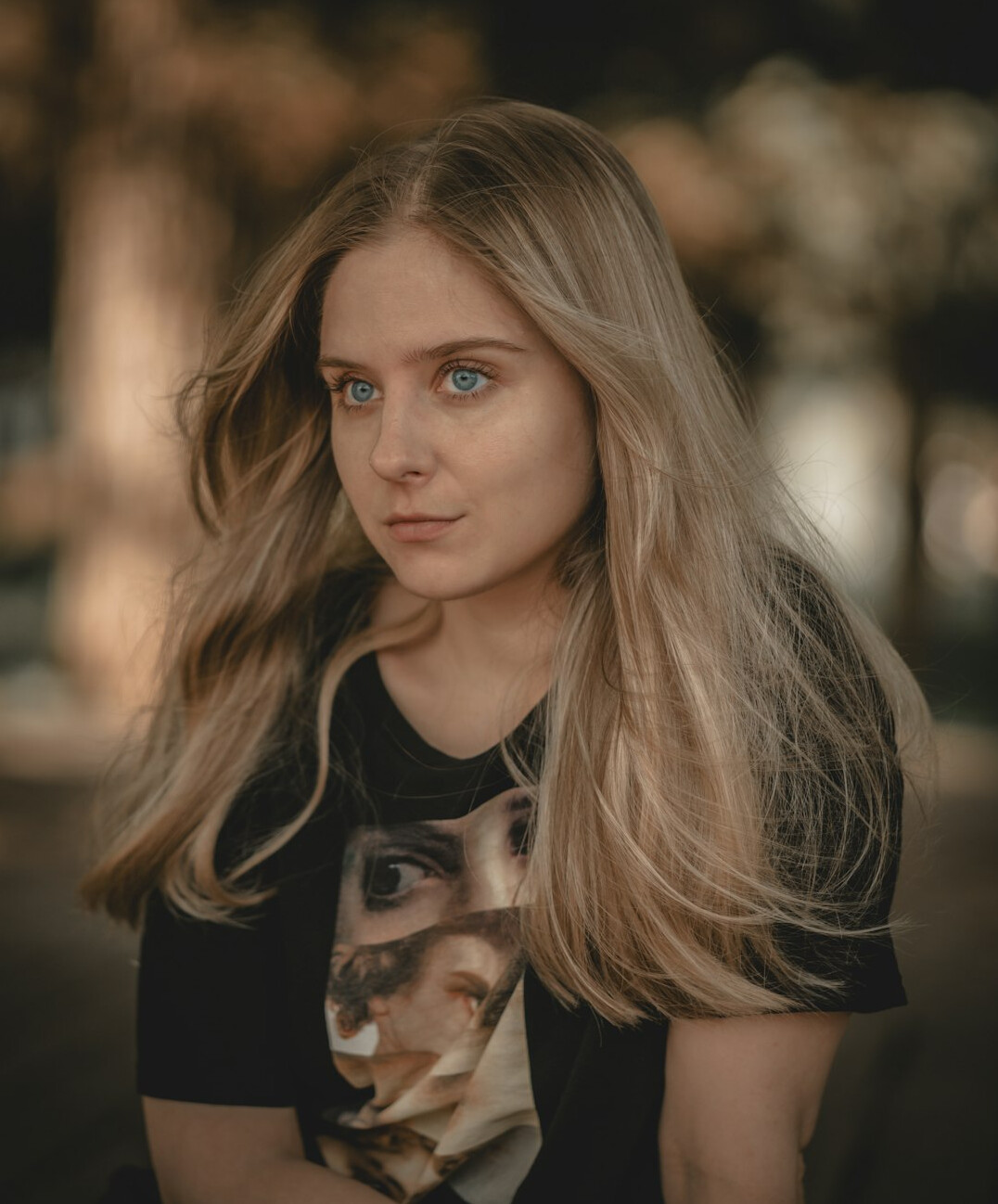 Portrait of a Danish female editor and interviewer